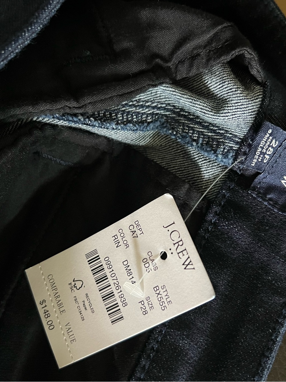 J. Crew Slim Straight Trouser Jeans in Dark Navy - Picture 5 of 5
